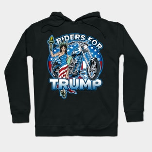 Riders For Trump Biker Support Hoodie